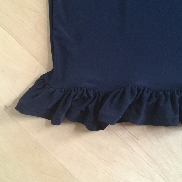 Nasty Gal Ruffle Mini Dress Black Slinky Ties New - Picture 9 of 16